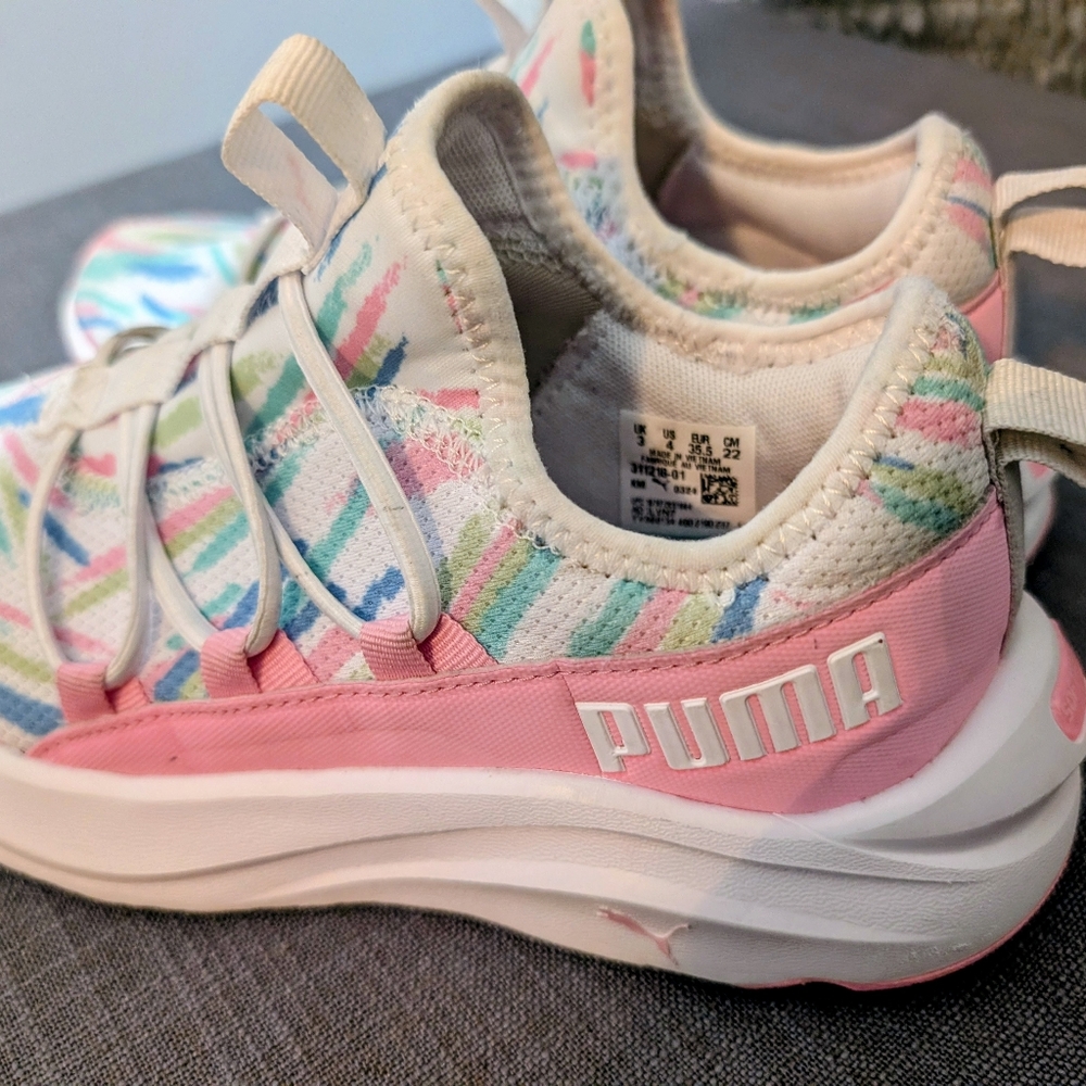 Puma Kids Softride One4All Sneakers - Multicolor with Pink Accents, size 4Y - Picture 3 of 8